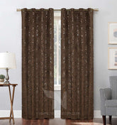 Texture Velvet Curtains Pack of 2 Design # 073